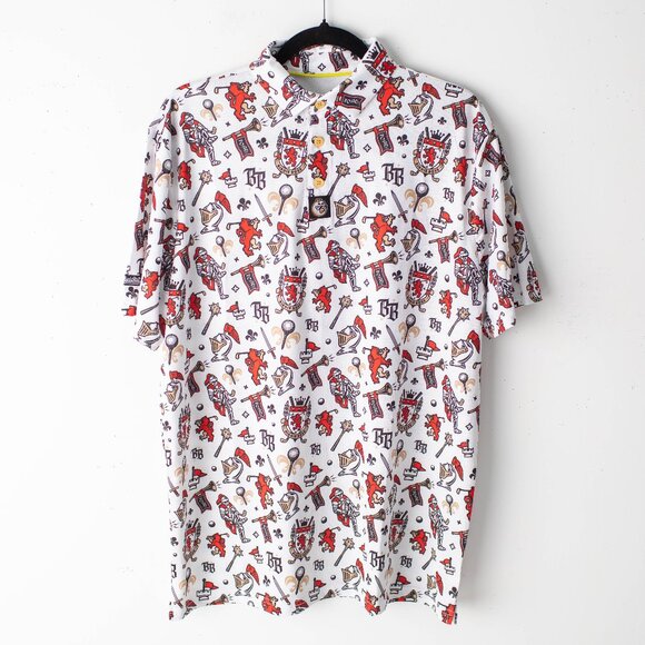Birdie Boss Polo Shirt Men's XL White Sir Shanksalot Performance Golf - Picture 1 of 11